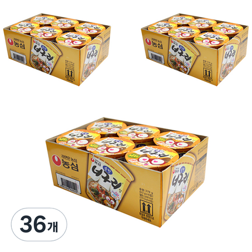 너구리 컵 순한맛 63g, 36개