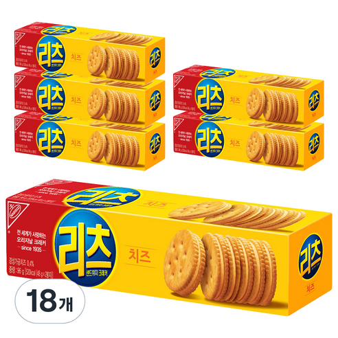 리츠 샌드위치 크래커, 96g, 18개