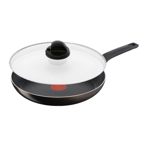 테팔 티타늄 액티쿡 후라이팬 2종세트, 블랙커피, 프라이팬 28cm + 유리뚜껑 28cm, 1세트