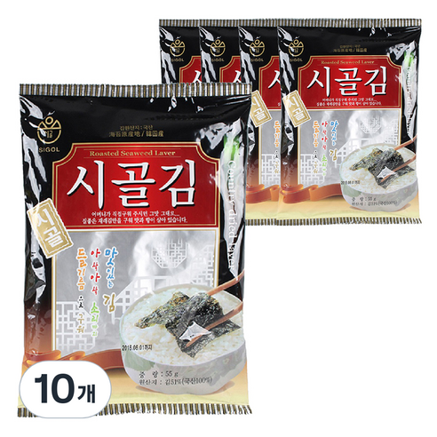 시골 시골김 전장김 은, 55g, 10개