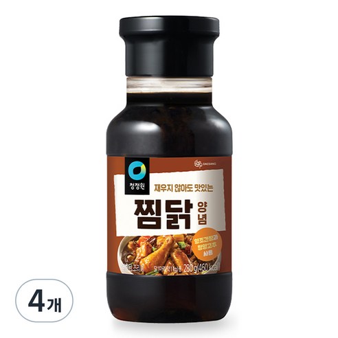 대상 청정원 찜닭 양념, 280g, 4개