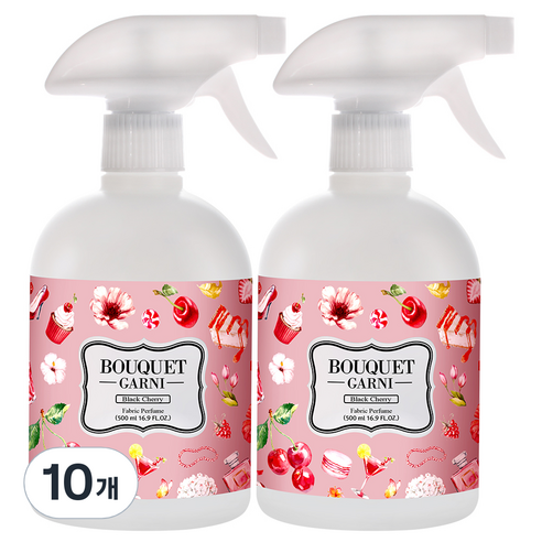 부케가르니 섬유탈취제 블랙체리, 500ml, 10개
