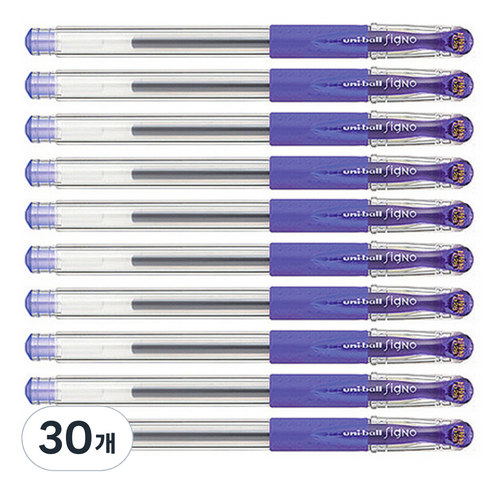 시그노 유니볼 펜 UM-151 0.28mm, 바이올렛, 30개