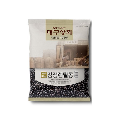 대구상회 검정렌틸콩, 2kg, 1개 잡곡