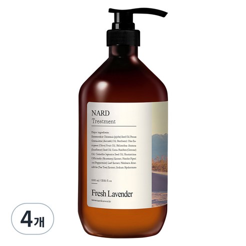 나드 리페어링 퍼퓸드 트리트먼트 프레쉬라벤더향, 1000ml, 4개