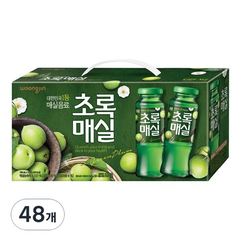 웅진 초록매실 음료선물세트, 180ml, 48개