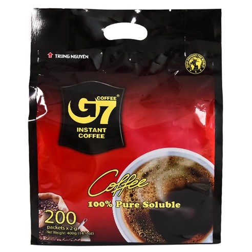 G7 퓨어 블랙 커피 수출용, 2g, 200개