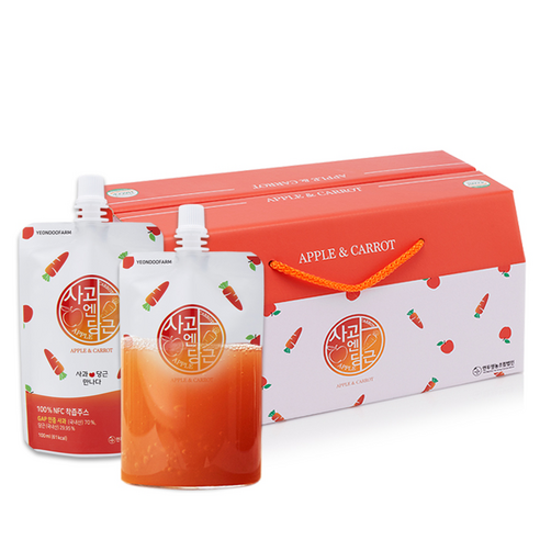 영농조합법인연두 사과엔당근 즙 주스, 100ml, 20개입