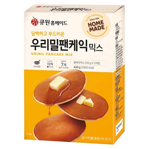 큐원홈메이드 우리밀 팬케익믹스, 430g, 1개