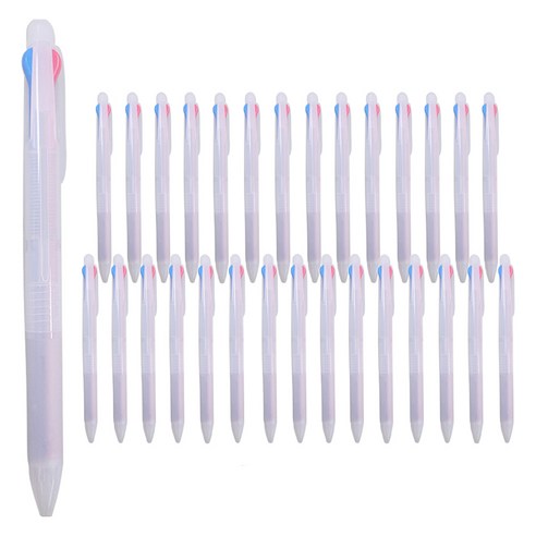 문구담 삼색펜 30p, 검정 + 파랑 + 빨강(삼색펜), 1세트