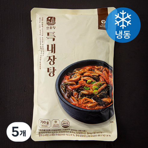 안원당 특내장탕 (냉동), 700g, 5개