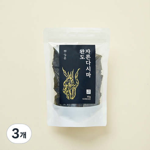 해 가온 완도 자른 다시마, 80g, 3개