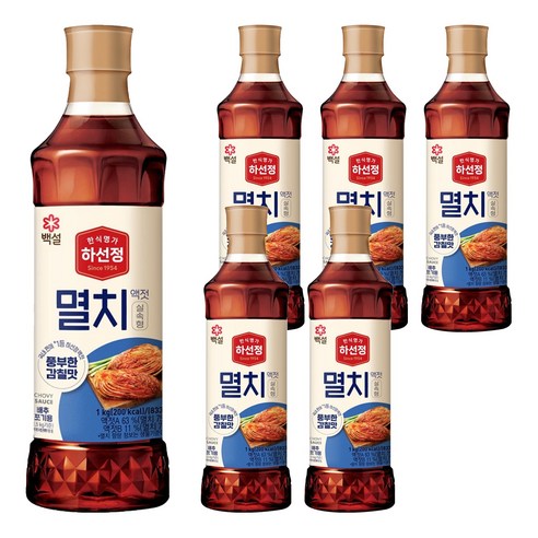 하선정 알뜰형 멸치액젓, 1kg, 6개