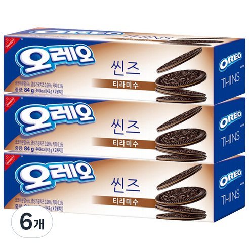 오레오 씬즈 티라미수, 84g, 6개