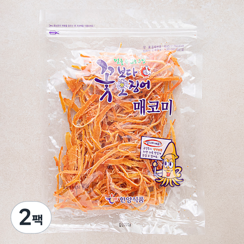 한양식품 꽃보다 오징어 매코미, 200g, 2팩