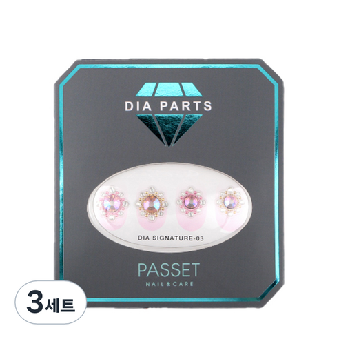 파셋 다이아 네일파츠 스티커, 시그니처03, 3세트