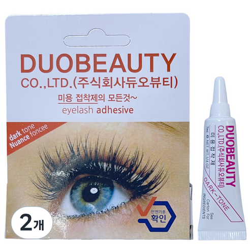 듀오뷰티 속눈썹 접착제 7g, DARK TONE, 2개