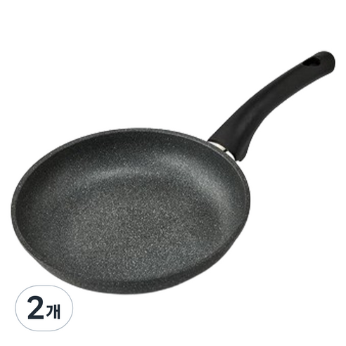 모던하우스 인덕션 레인포레스트 블랙 스톤코팅 프라이팬, 24cm, 2개