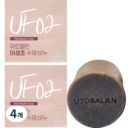 유토밸런 어성초 수제비누, 4개, 140g
