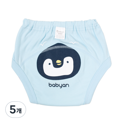 베이비앙 배변훈련팬티 4중방수, 펭귄, 5개