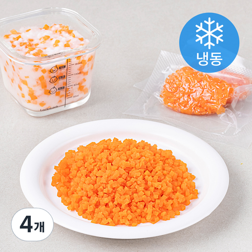 맘마유 당근 다짐 1단계 (냉동), 240g, 4개, 당근맛