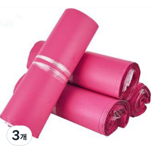 가팡 택배 비닐봉투 폴리백 로즈 C HDPE 0.07 100p, 3개