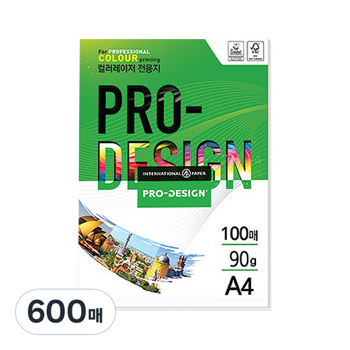 삼은파트너스 칼라레이저전용지 ProDesign 90g, A4, 600매