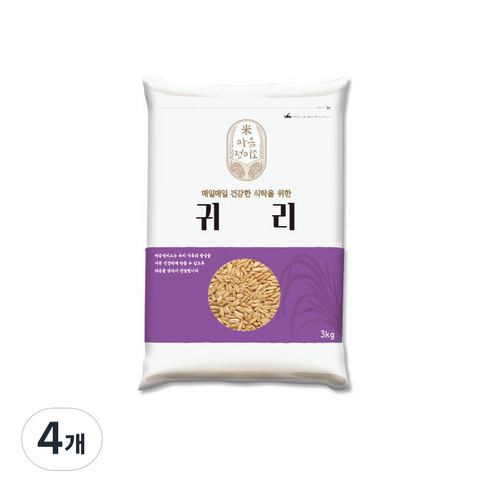 마음정미소 귀리, 3kg, 4개