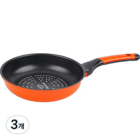 키친아트 프리미엄 퍼스널 컬렉션 S.M.A.R.T 프라이팬, 20cm, 3개