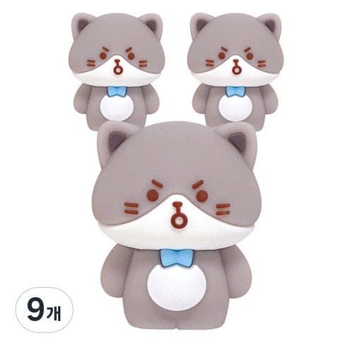 iiGEN 고양이 연필깎이, 회색, 9개