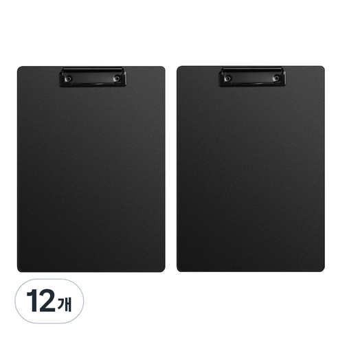 동아피엠에스 벽걸이 클립보드 A4 31.5 x 22.5 cm, 블랙, 12개