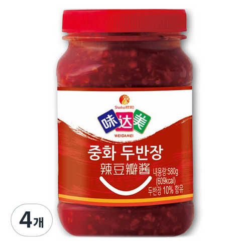 미달미 신호 중화 두반장, 580g, 4개