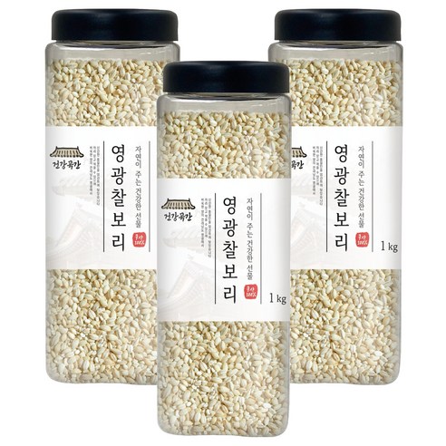 건강곡간 영광 찰보리, 1kg, 3개