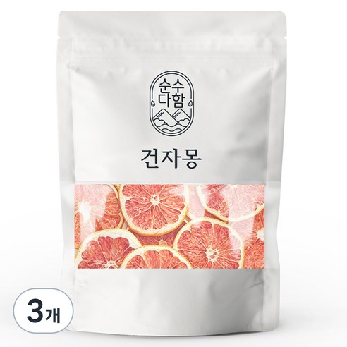 순수다함 슬라이스 건자몽칩, 100g, 1개입, 3개