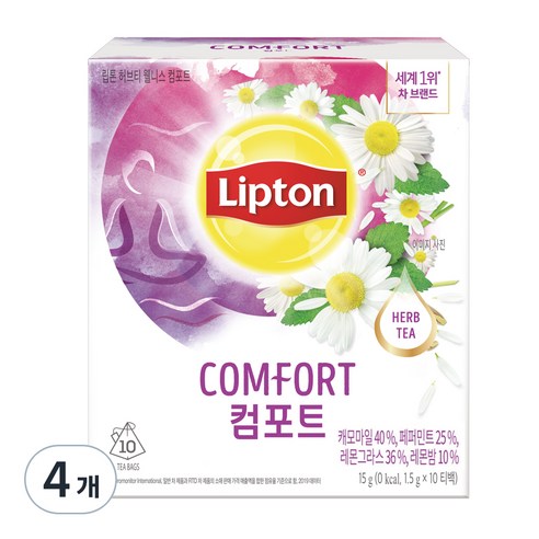 립톤 허브티 웰니스 컴포트, 1.5g, 10개입, 4개