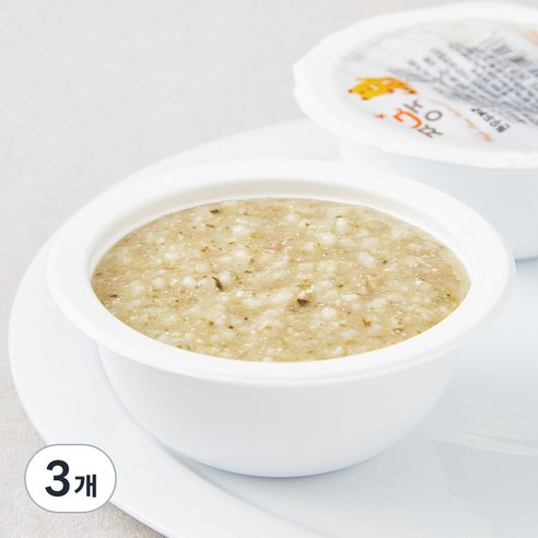 짱죽 중기 8개월 부터 이유식 죽, 혼합맛(한우 / 두부), 200g, 3개