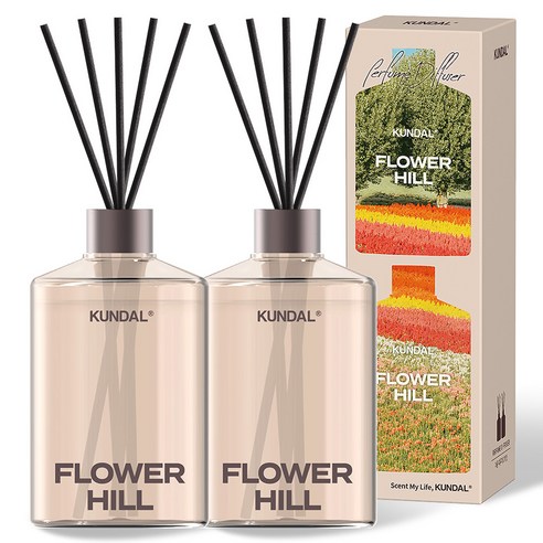 쿤달 퍼퓸 디퓨저 선물세트, 플라워힐향, 500ml, 2개