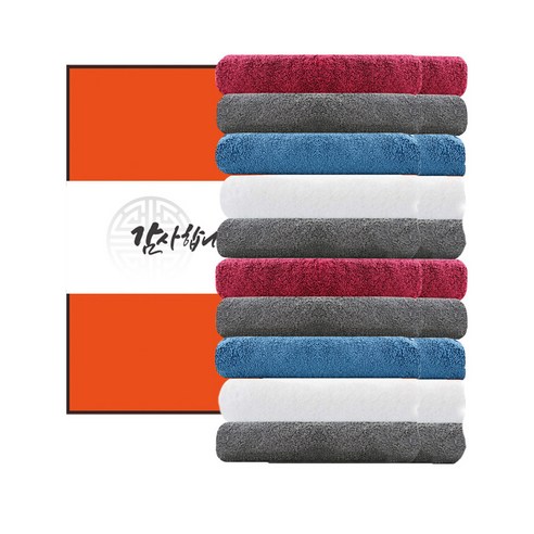 송월타월 프리미엄 호텔타월 170g 30수 면사 10p + 케이스 10p + 감사띠지 500 x 70 mm 10p, 랜덤발송(타월), 랜덤발송(케이스), 1타입(감사띠지), 1세트
