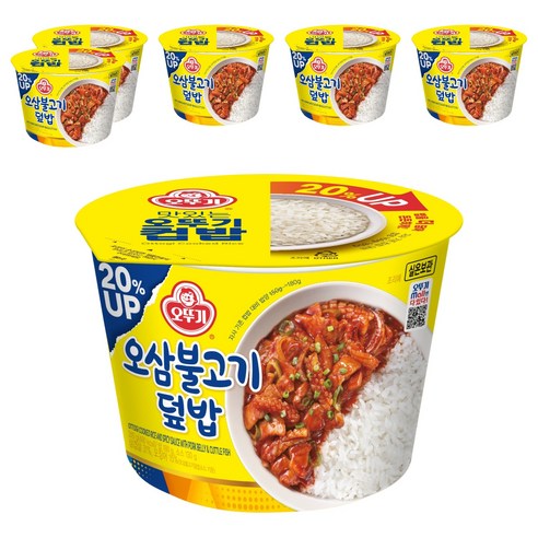 오뚜기 맛있는 컵밥 오삼불고기 덮밥, 310g, 6개