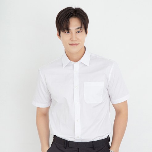 캐럿 남성용 레귤러핏 반팔 드레스 와이셔츠 남자와이셔츠 캐럿 남성용 레귤러핏 반팔 드레스 와이셔츠 남자와이셔츠