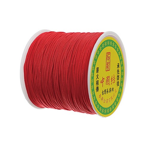나일론 매듭실 실팔찌 만들기 0.8mm, Red, 1개