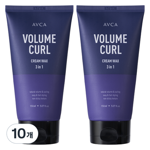 아브카 3 in 1 볼륨 앤 컬크림 왁스, 150ml, 10개