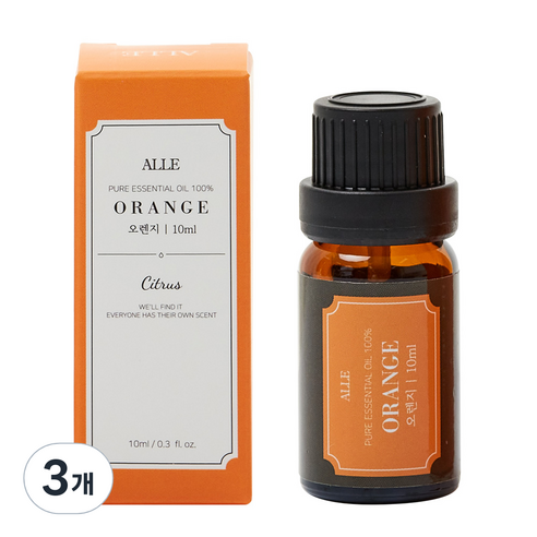 알레 퓨어 에센셜 오일 백프로 오렌지, 10ml, 3개
