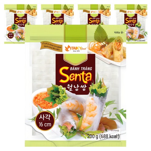 타이키 월남쌈 사각 16cm, 200g, 5개
