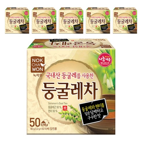 녹차원 국내산 둥굴레차, 1.2g, 50개입, 6개