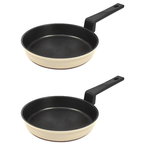키친아트 인덕션 모던베이지 IH 쿡웨어 에그팬, 16cm, 2개