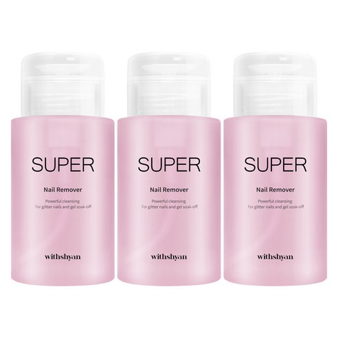 위드샨 대용량 펌프형 슈퍼네일리무버, 200ml, 3개