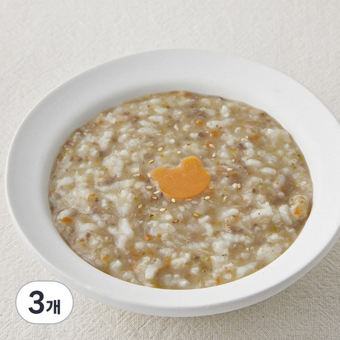 정미경키친 킨더가든 우리아이 한우 야채죽, 300g, 3개