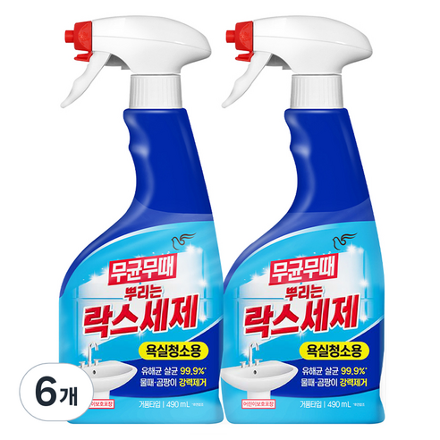 무균무때 뿌리는 락스세제, 490ml, 6개
