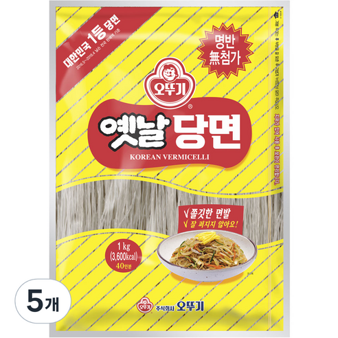 오뚜기 옛날 당면, 1kg, 5개
